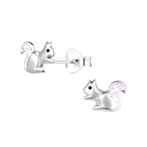 Squirrel Sterling Silver Earrings